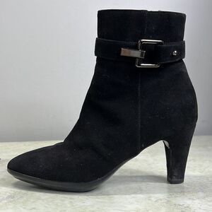 Aquatalia by Marvin K Beautiful Black Suede Ankle Boot Size 6